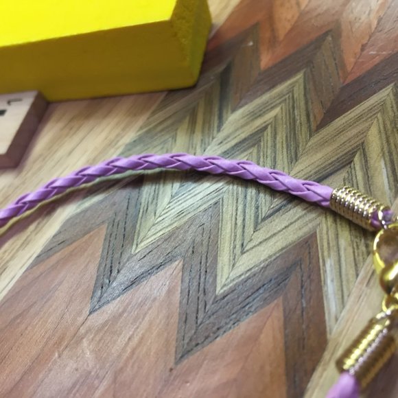 Pink & Gold Colored Rope Bracelet - Picture 2 of 4